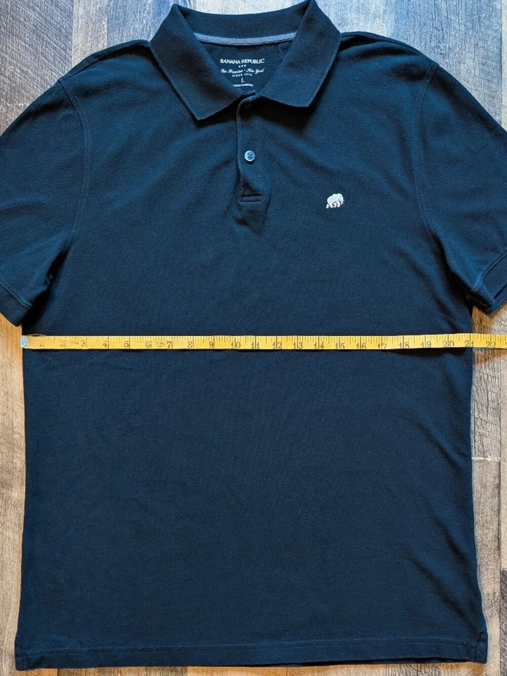 Banana Republic Polo Shirt Black Cotton Large